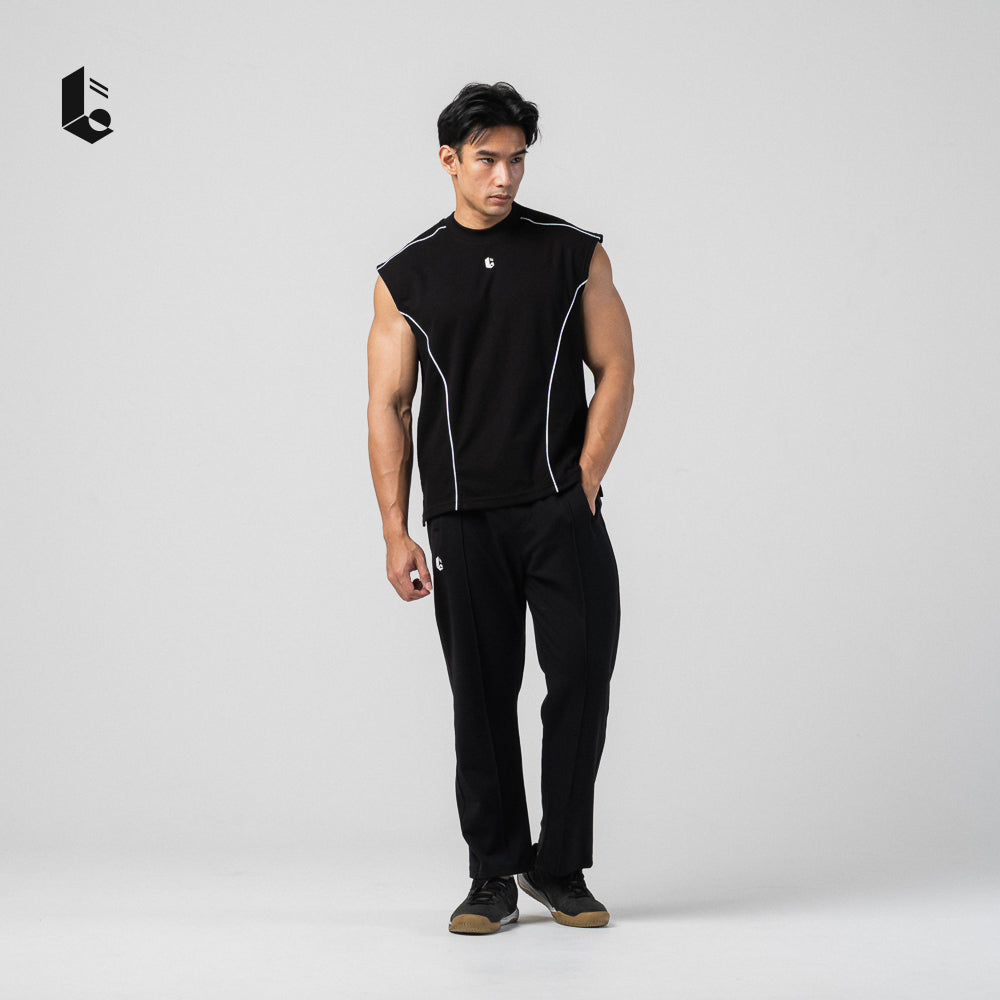 StreetLine Sleeveless Tank - Jet Black/Pure White/Dark Grey
