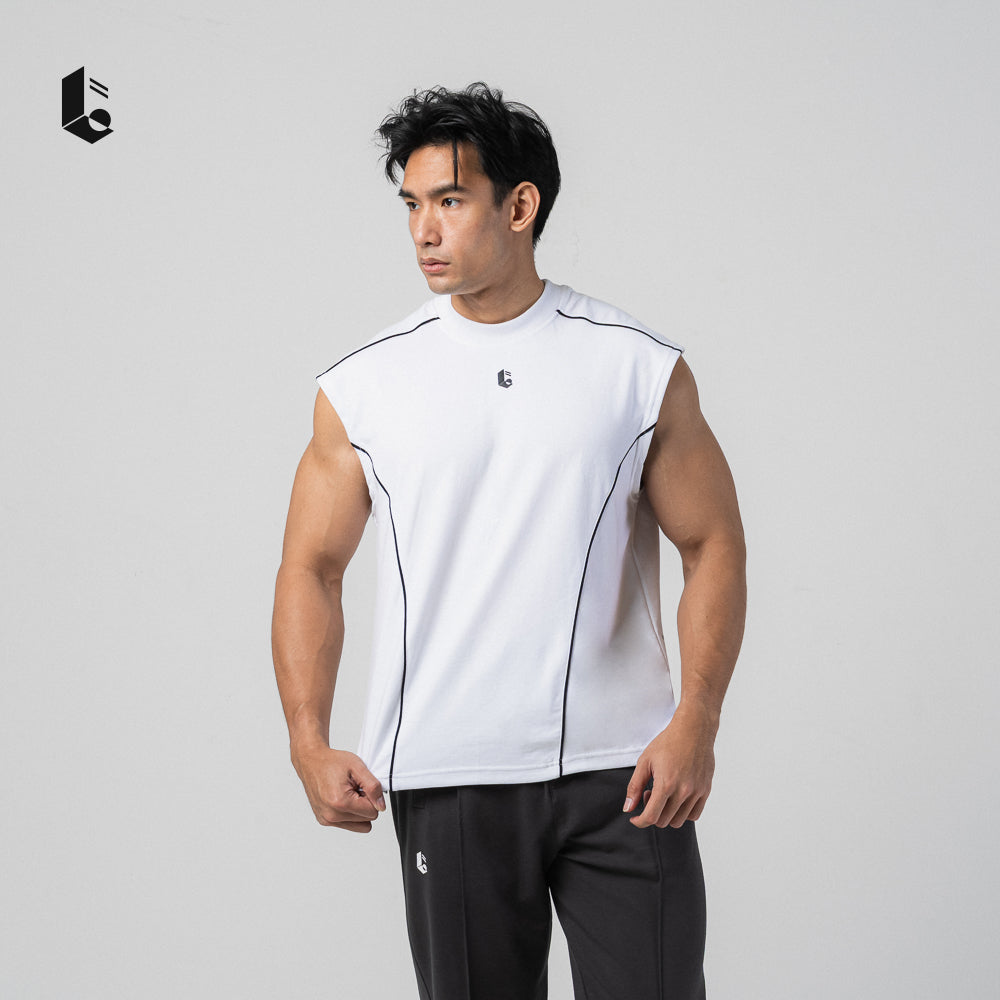 StreetLine Sleeveless Tank - Jet Black/Pure White/Dark Grey