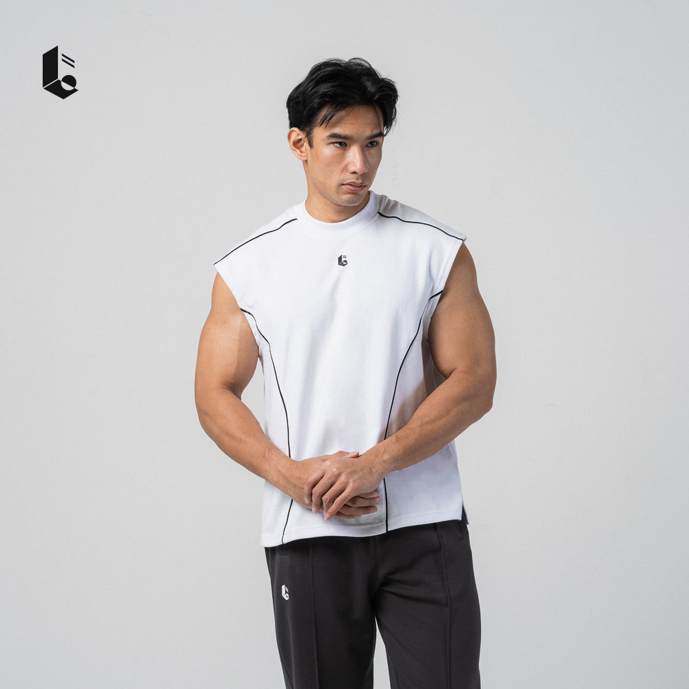 StreetLine Sleeveless Tank - Jet Black/Pure White/Dark Grey