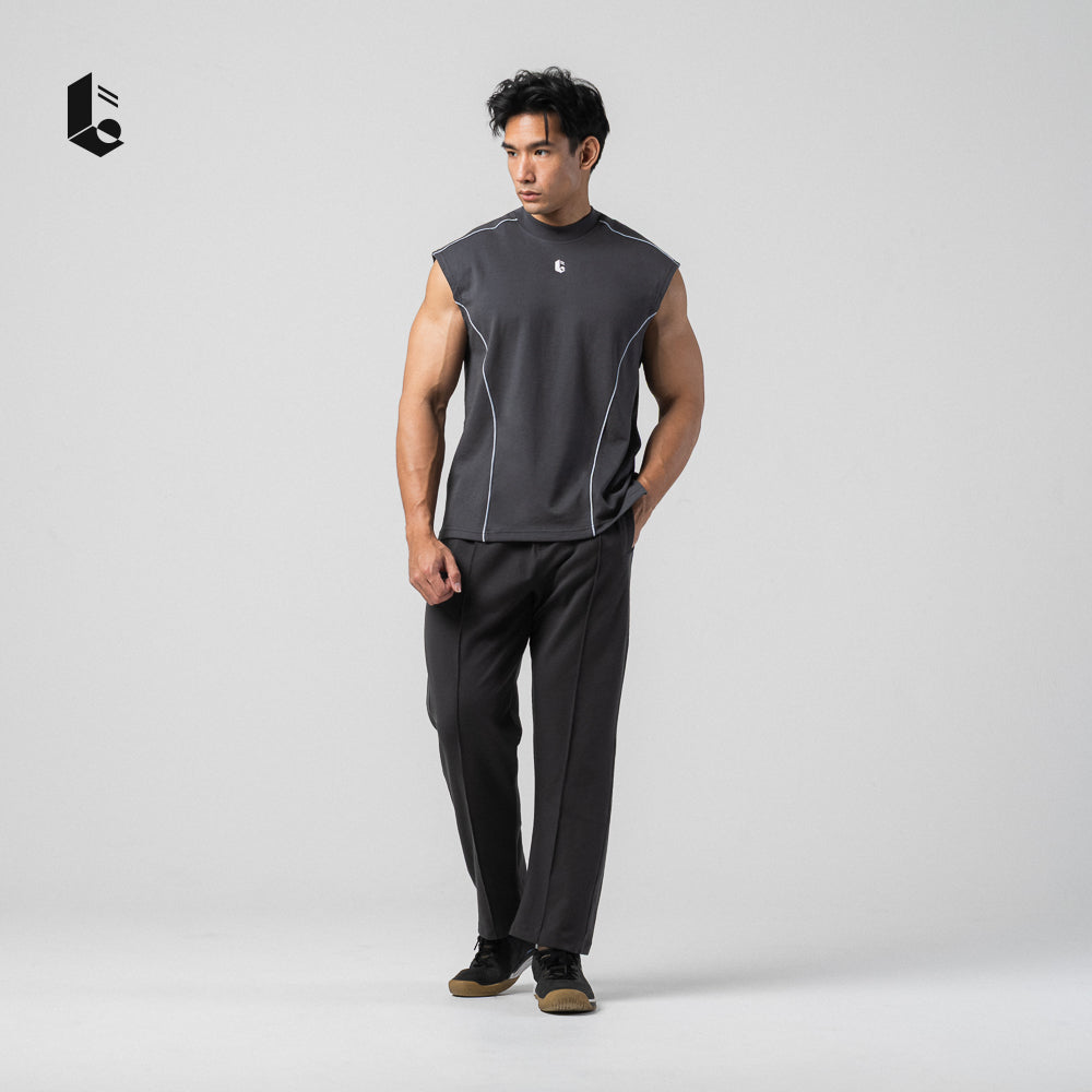 StreetLine Sleeveless Tank - Jet Black/Pure White/Dark Grey