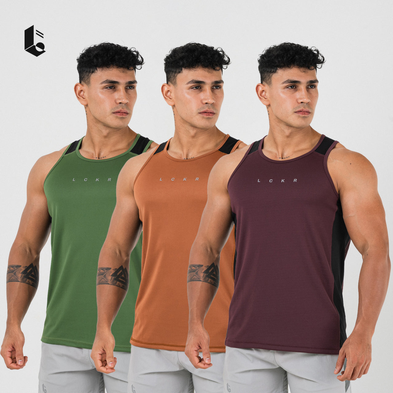 DualCore Mesh Tank Top - Burgundy/Army/Amber Brown/Olive/Cream/Maroon/Green Neon