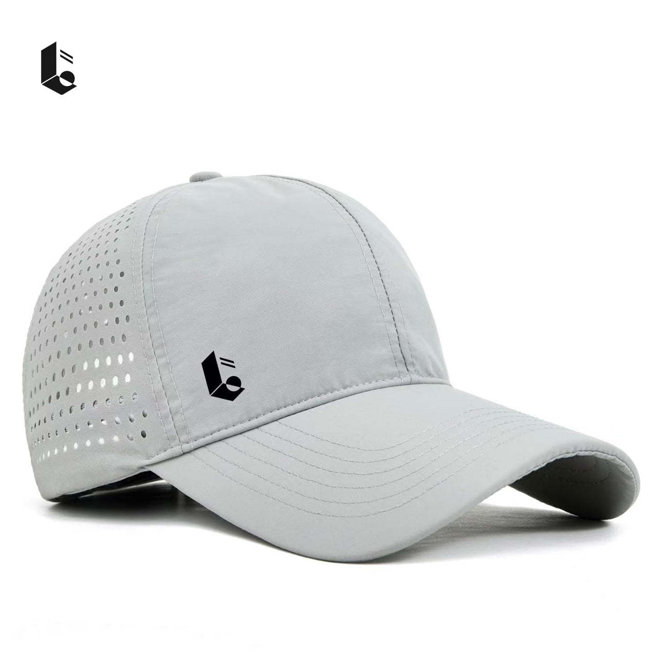 Micro-Mesh Running Cap - Black/White/Light Grey