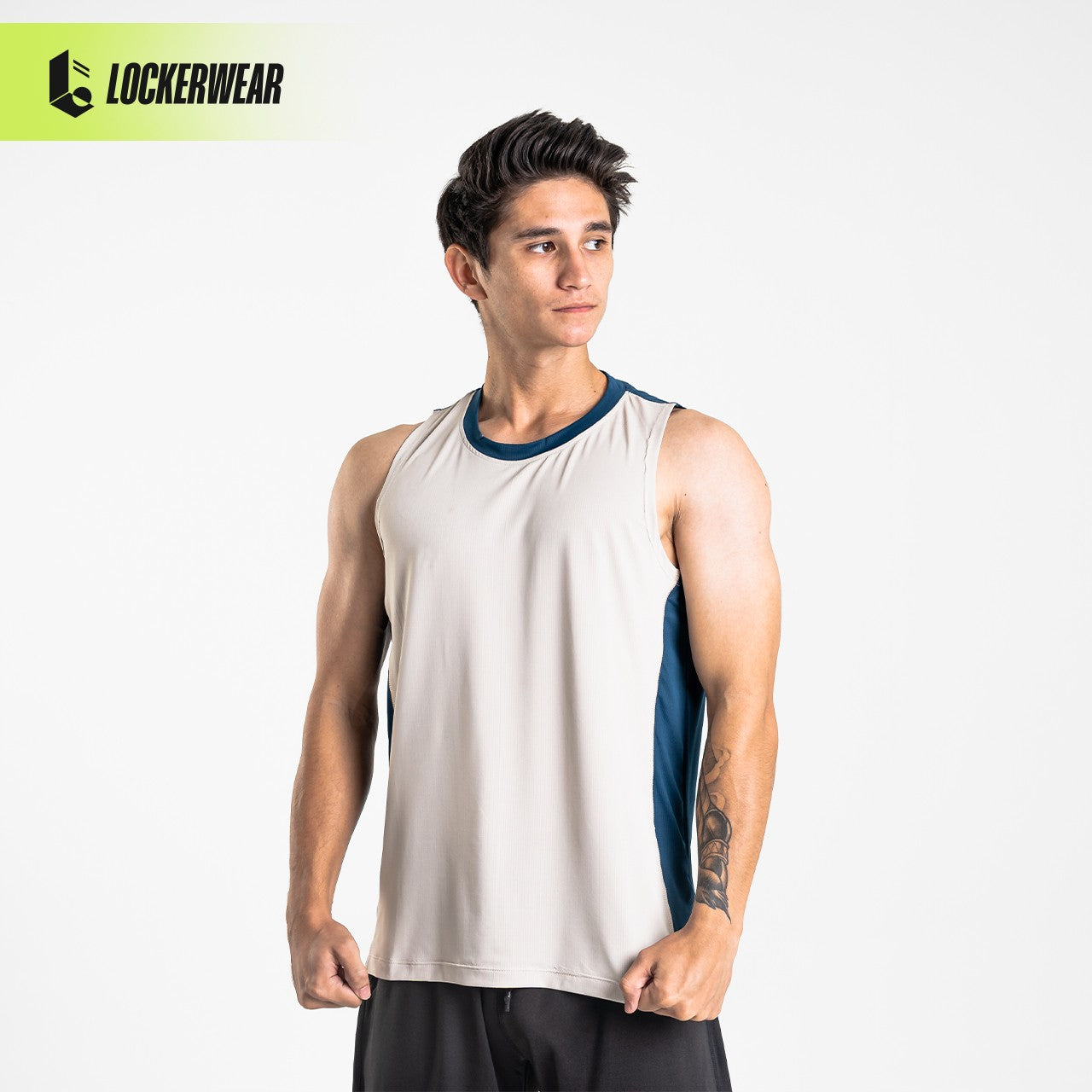 DualFlex Sleeveless Muscle Tank - Stone