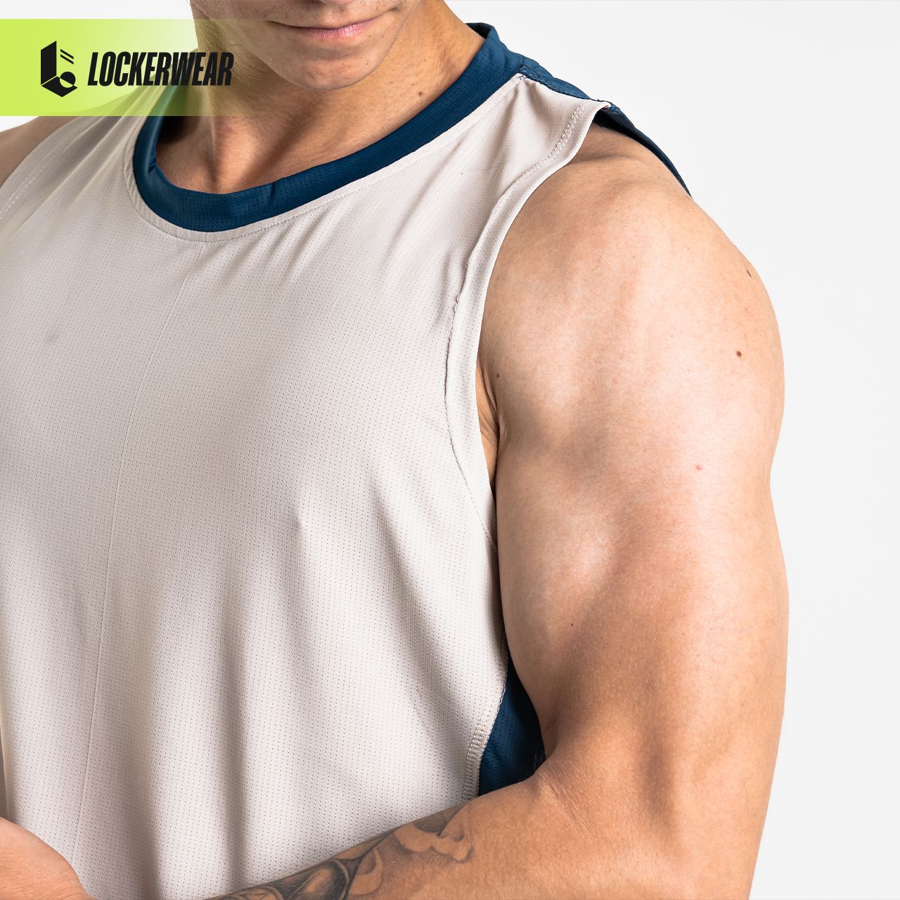DualFlex Sleeveless Muscle Tank - Stone