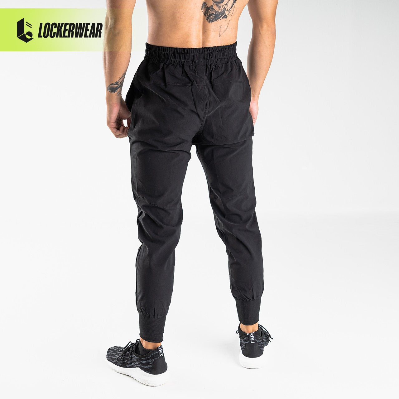 AlphaCool Rib Jogger Pants - Black/Dark Grey/Cream