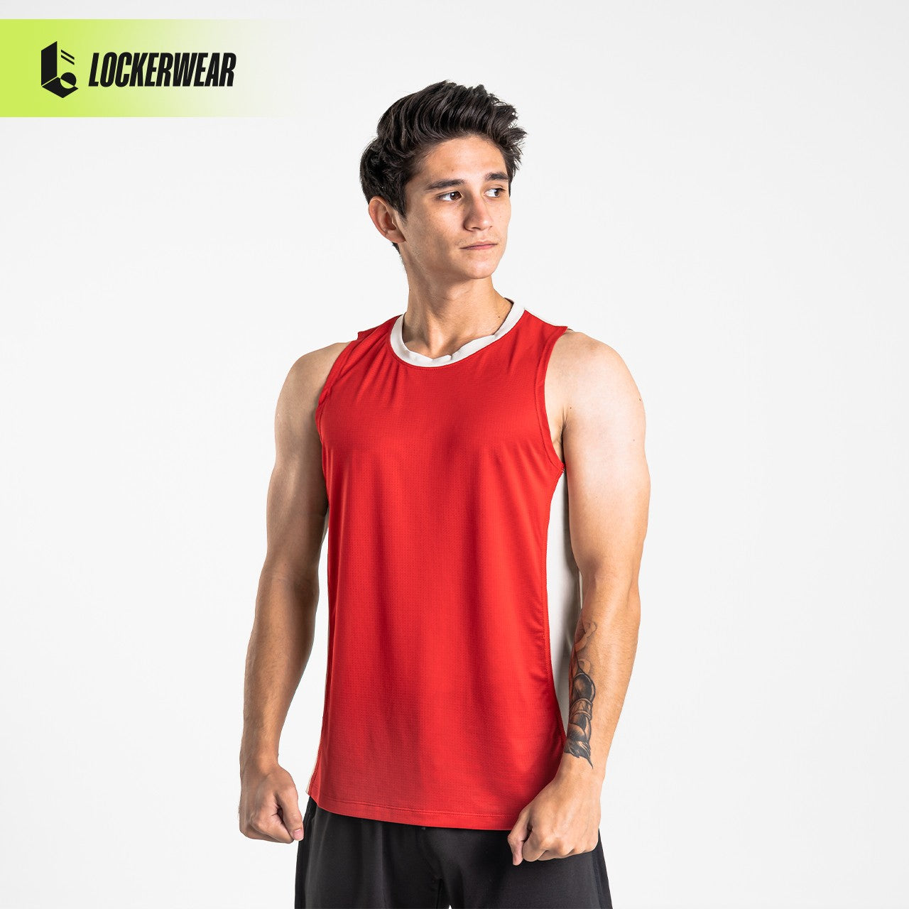 DualFlex Sleeveless Muscle Tank - Scarlet