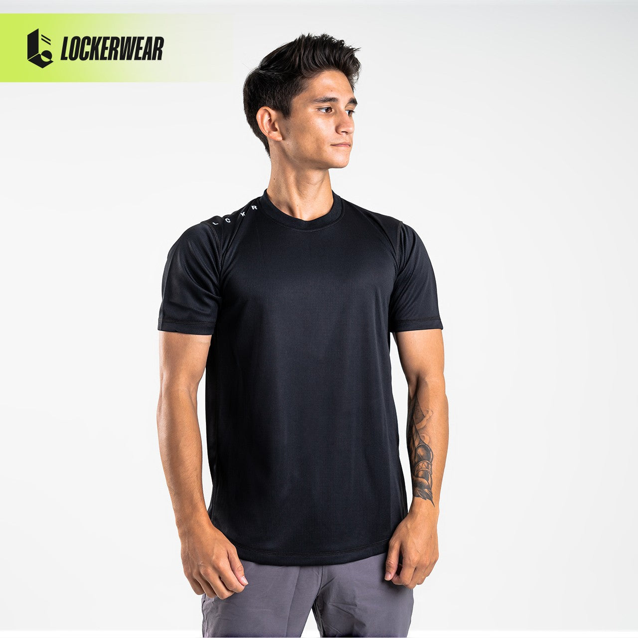QuadMesh Short Sleeve T-Shirt - Black/White/Mint