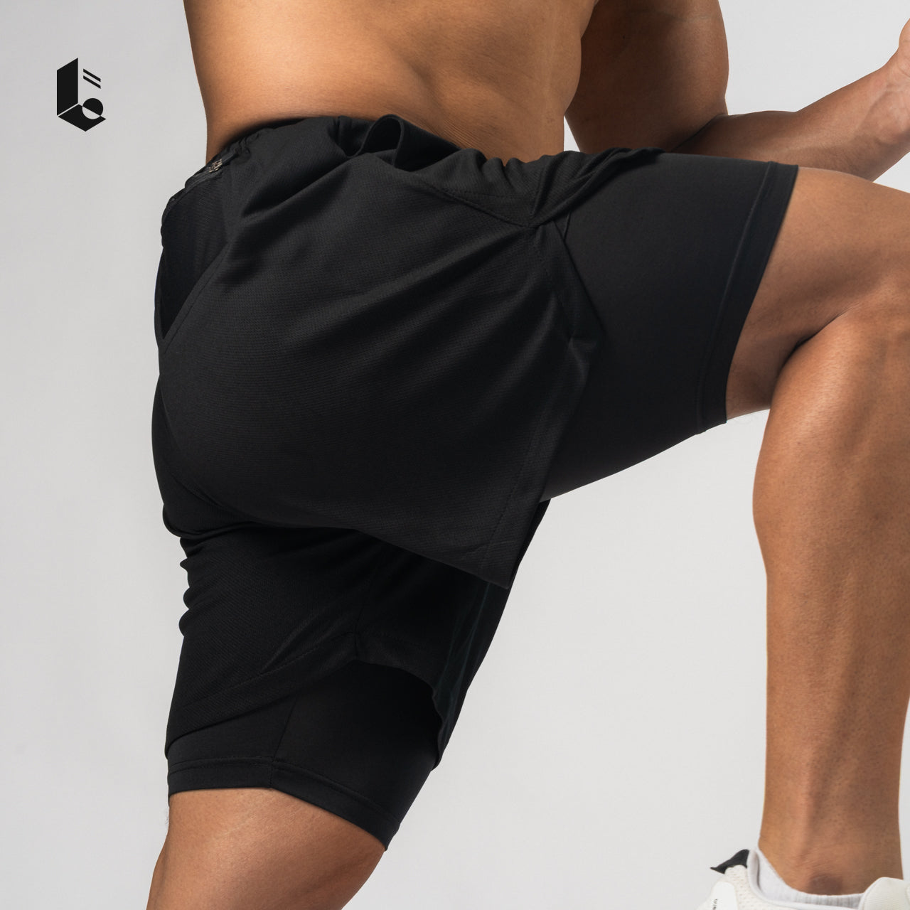 Tracka 2-In-1 Short / Short Legging - Black/Light Grey/Dark Grey/Navy