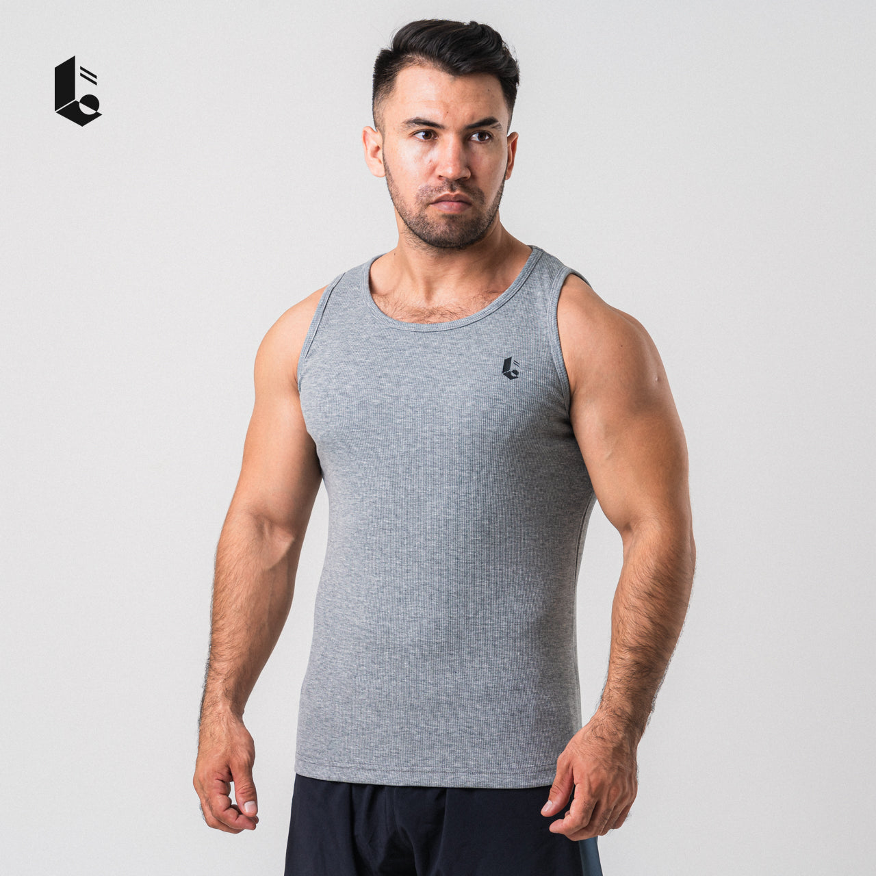 Knit Tank Top - Black/Dark Grey/Light Grey/Khaki