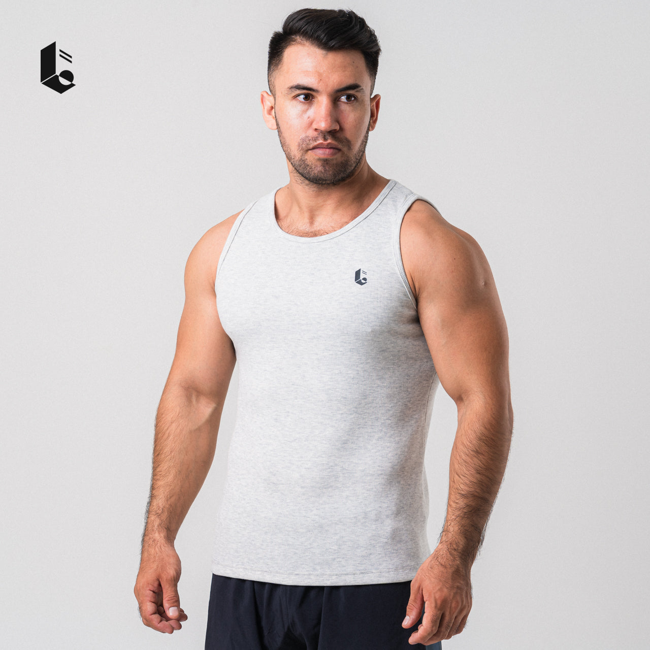 Knit Tank Top - Black/Dark Grey/Light Grey/Khaki