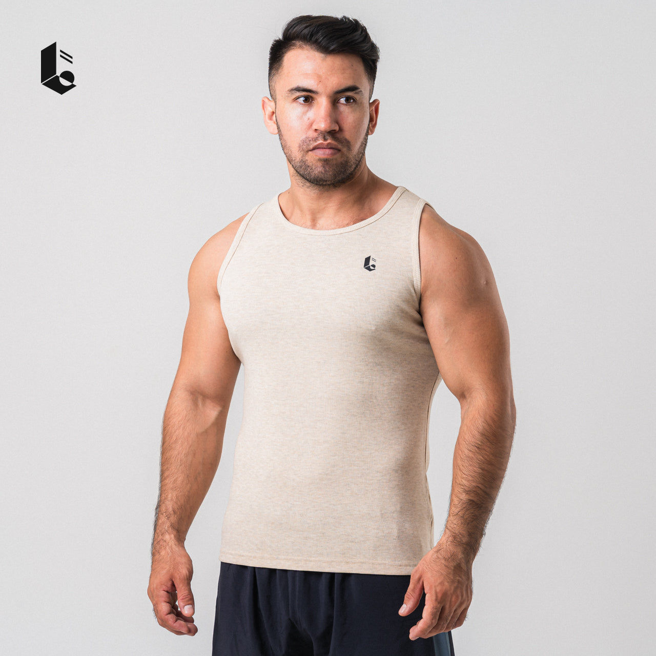 Knit Tank Top - Black/Dark Grey/Light Grey/Khaki