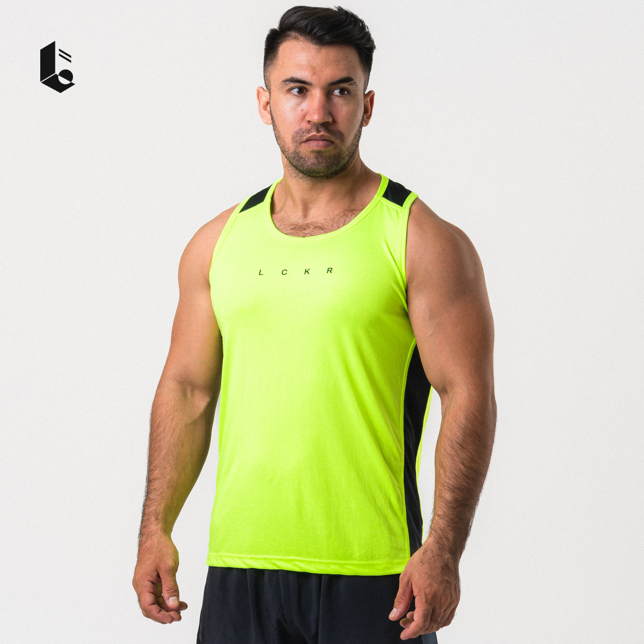 DualCore Mesh Tank Top - Olive/Cream/Maroon/Green Neon