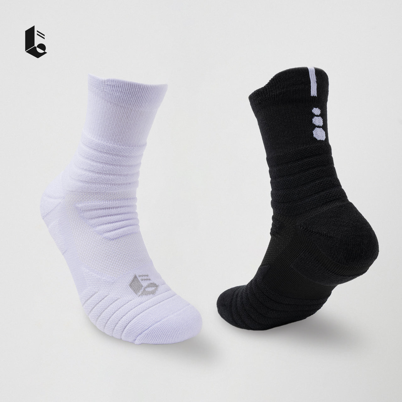 Breeze Performance Crew Socks - Monochrome