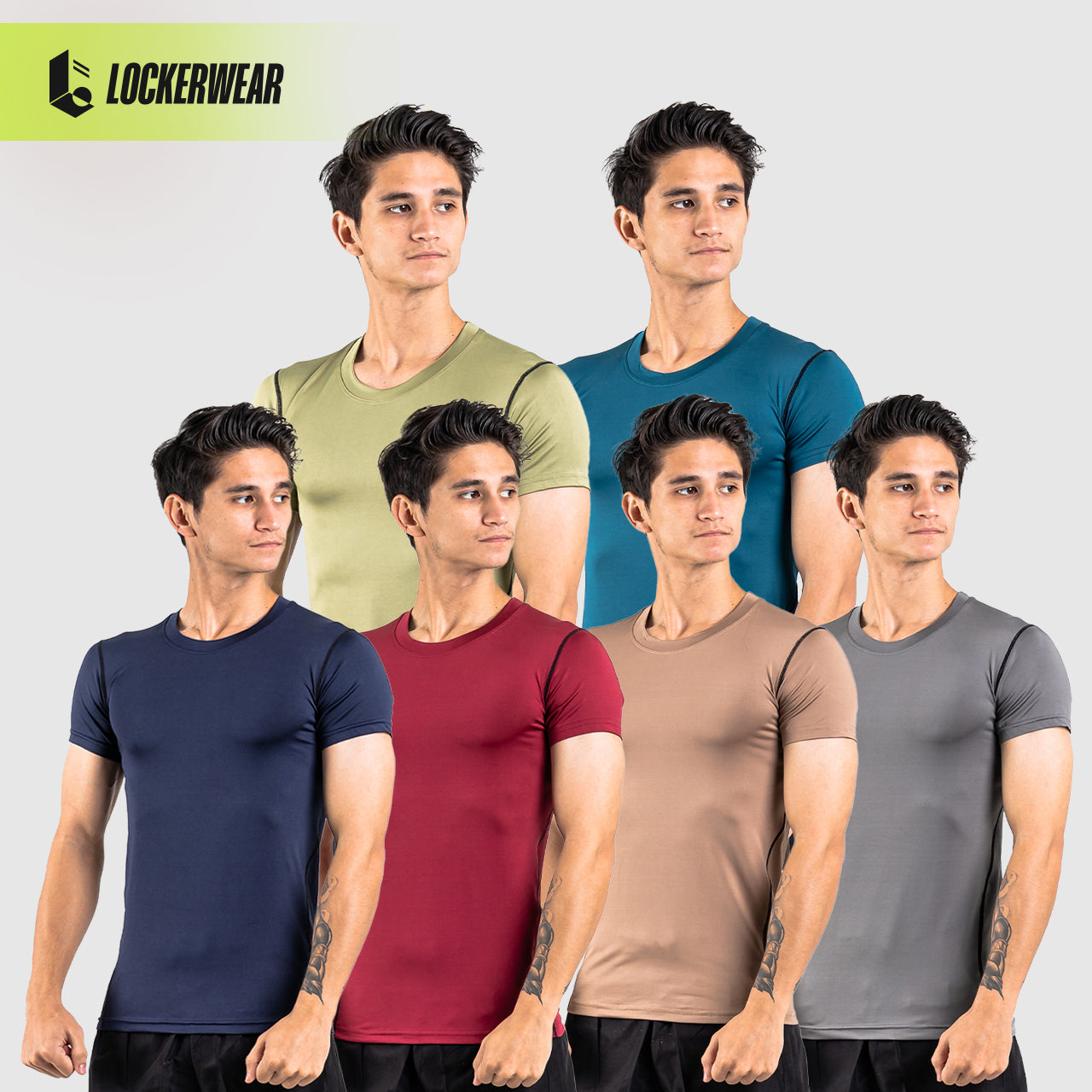 Ultrastretch Baselayer Short Sleeve - Navy/Maroon/Brown/Grey/Sage/Dark Green