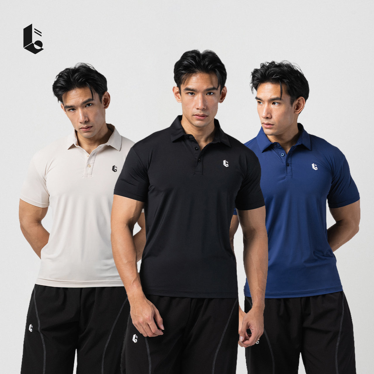 CoolSkin Polo Short Sleeve - Jet Black/Pure White/Navy Blue/Khaki