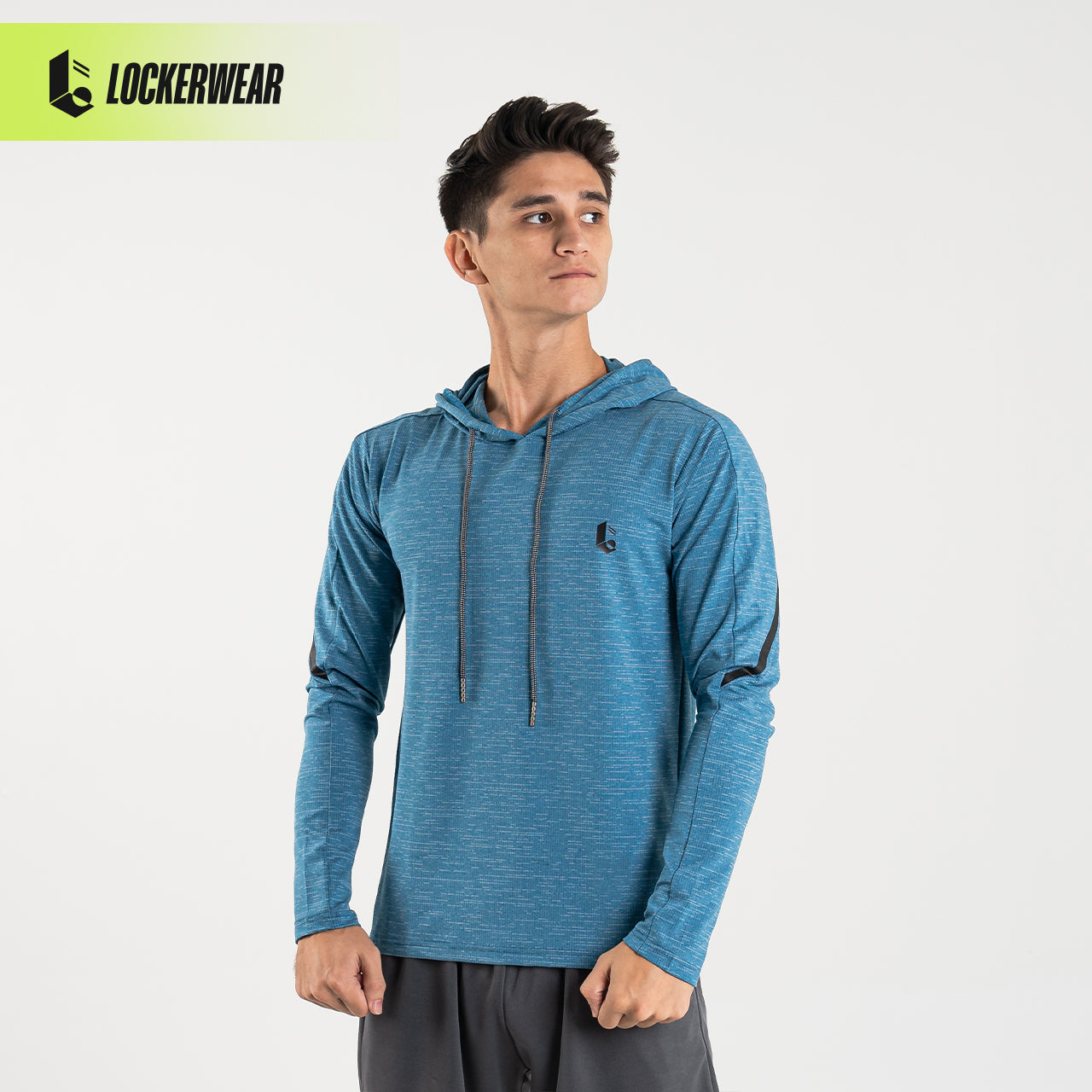 Aeroslim Stretch Hoodie - Blue/Grey/Black