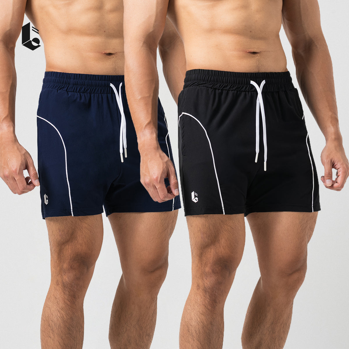 CurveLine Performance Shorts - Jet Black/Navy Blue/Light Grey/Dusty Blue/Dusty Green