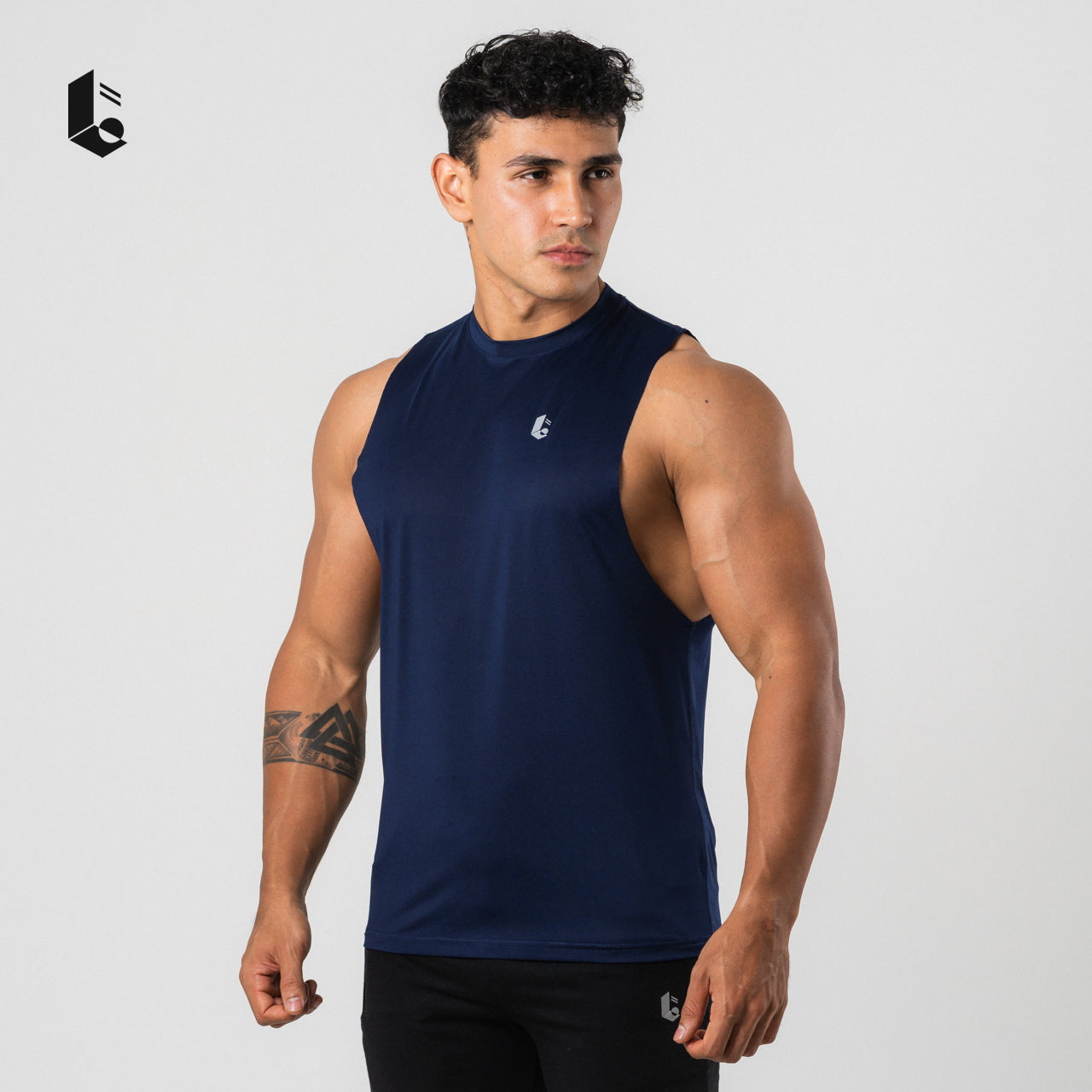 AeroLite Deep Cut Tank - Black/White/Red/Navy