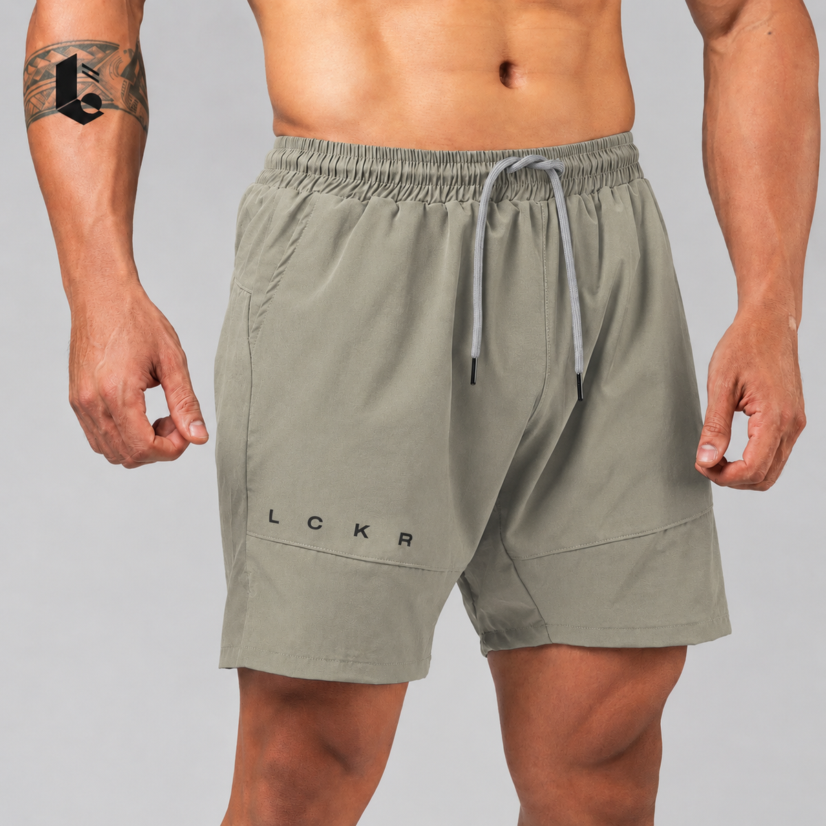 UltraLift Performance Shorts - Dark Grey/Light Grey/Cream
