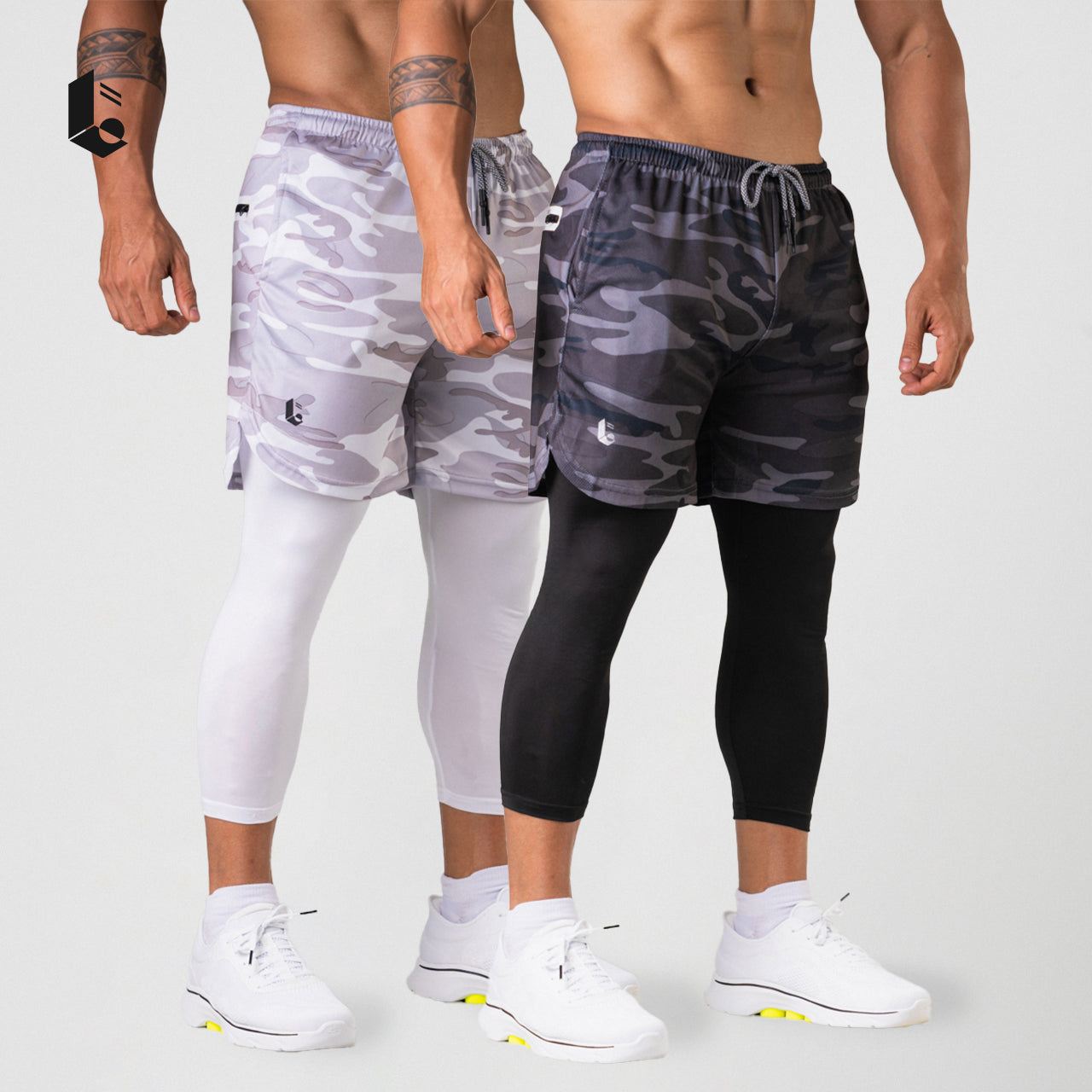 Tracka 2-In-1 Short / Long Legging - Camouflage