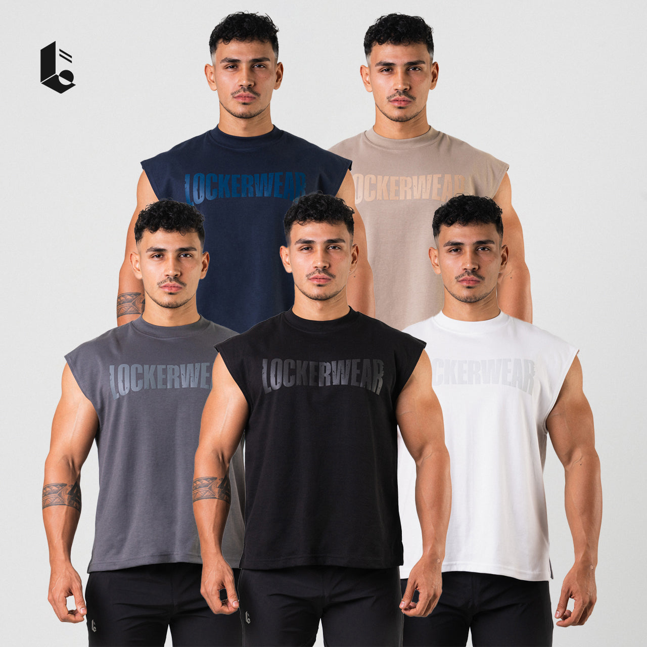 CoreCool Oversized Sleeveless Tank - Black/White/Dark Grey/Khaky/Navy