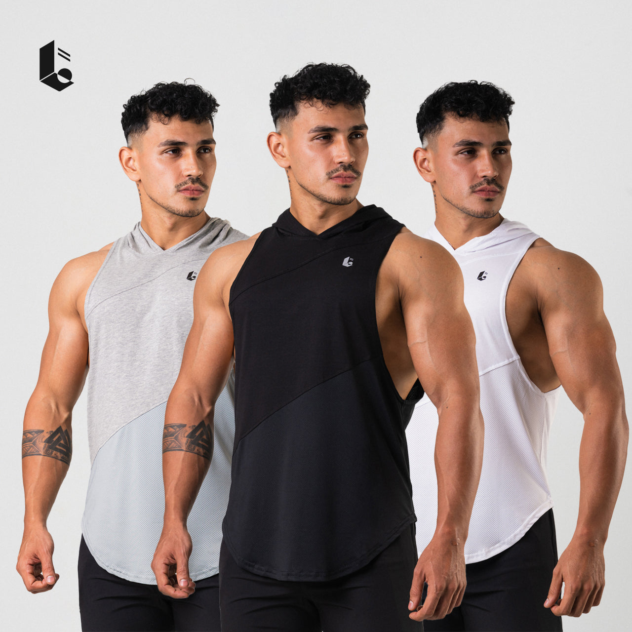 Polycotton Hoodie Low Cut - Monochrome