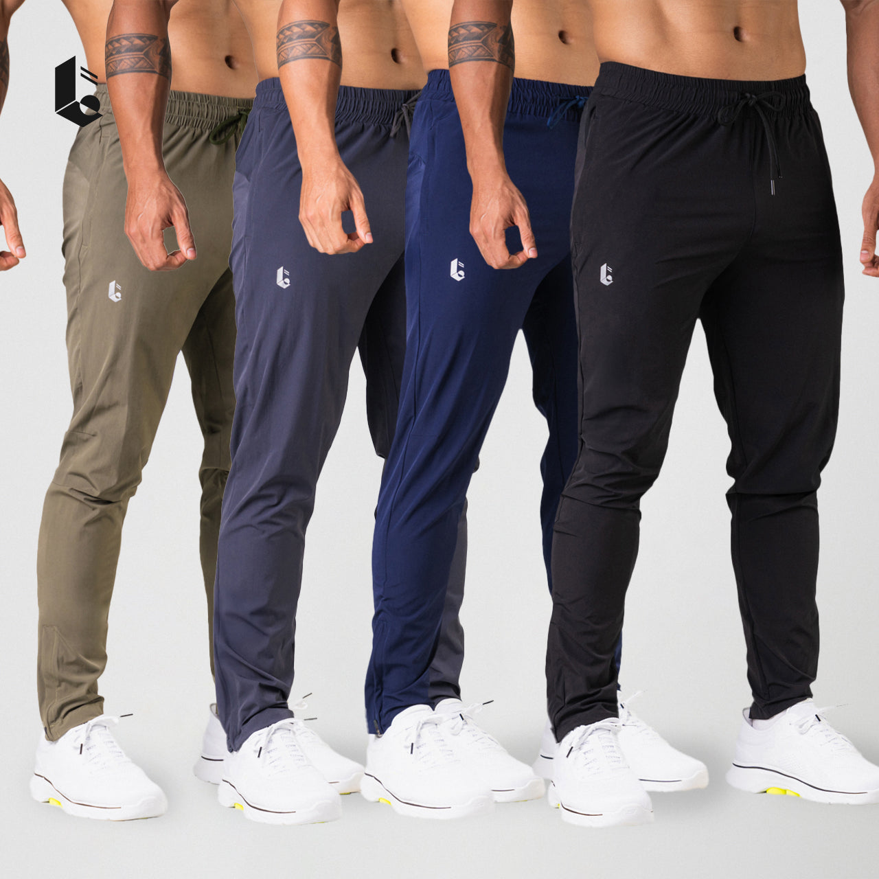 FlexDry Performance Training Pants - Black/Dark Grey/Army/Navy