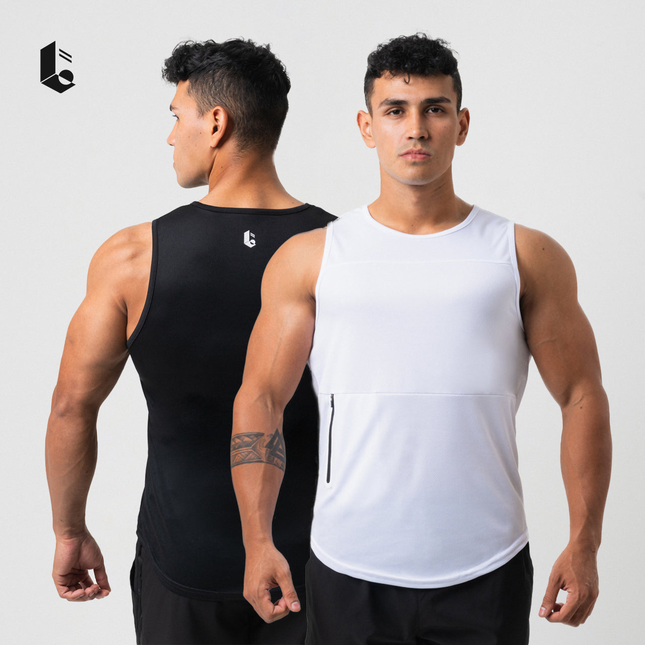 Tankzip Sleeveless Top - Monochrome