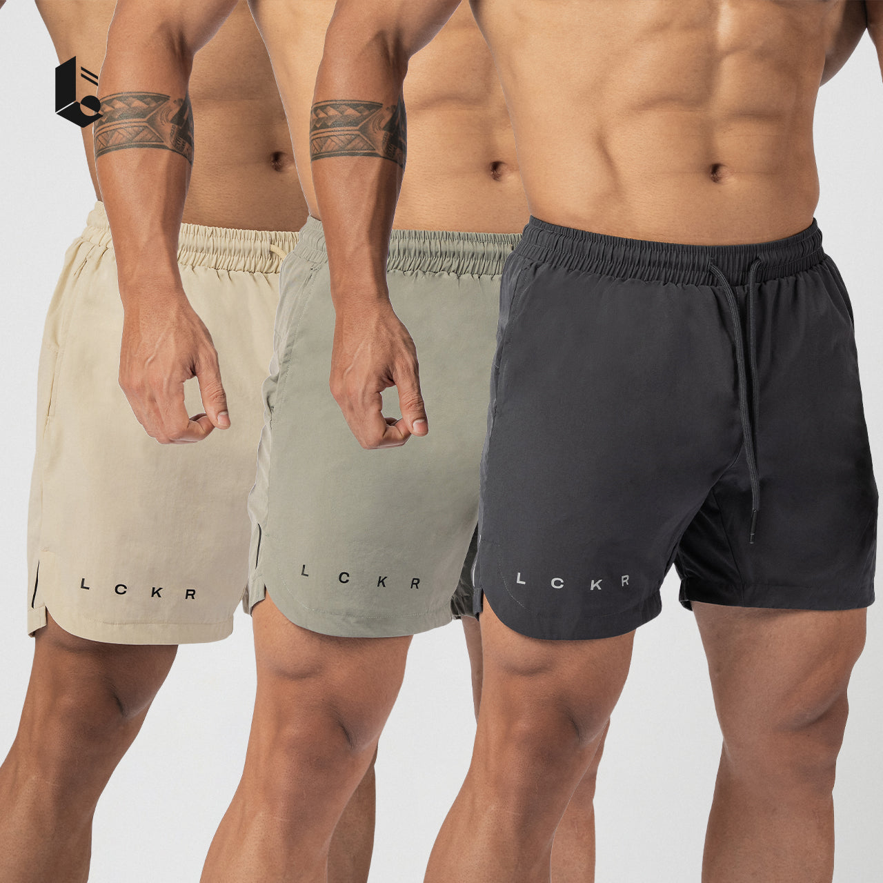 Urban Performance Shorts - Dark Grey/Light Grey/Cream