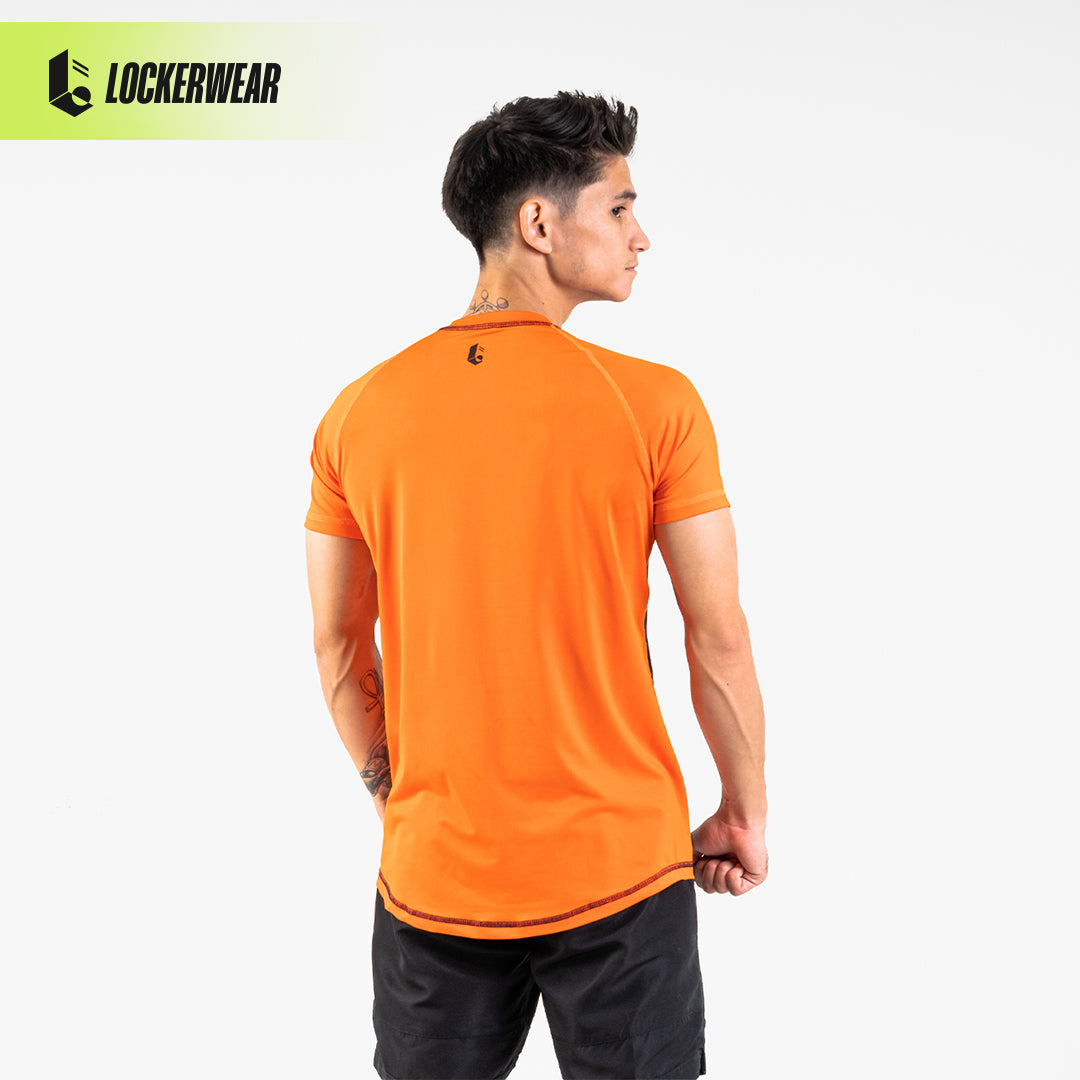 Elemental Stretch Short Sleeve - Orange/Grey/Sky Blue