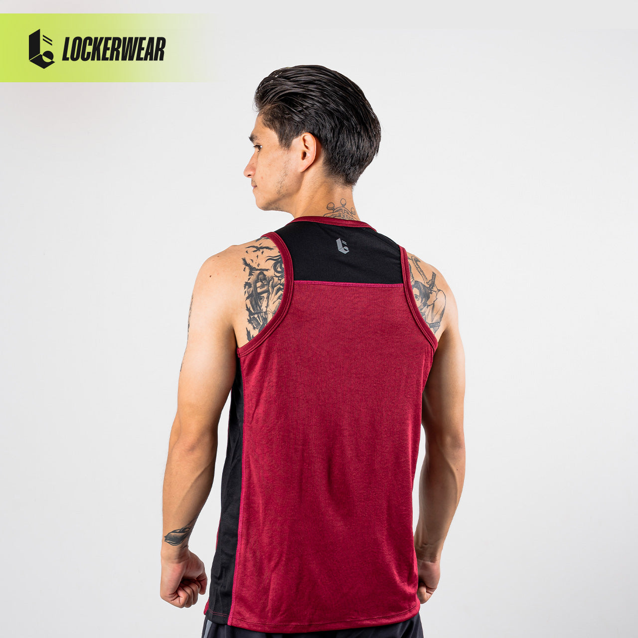 DualCore Mesh Tank Top - Olive/Cream/Maroon/Green Neon