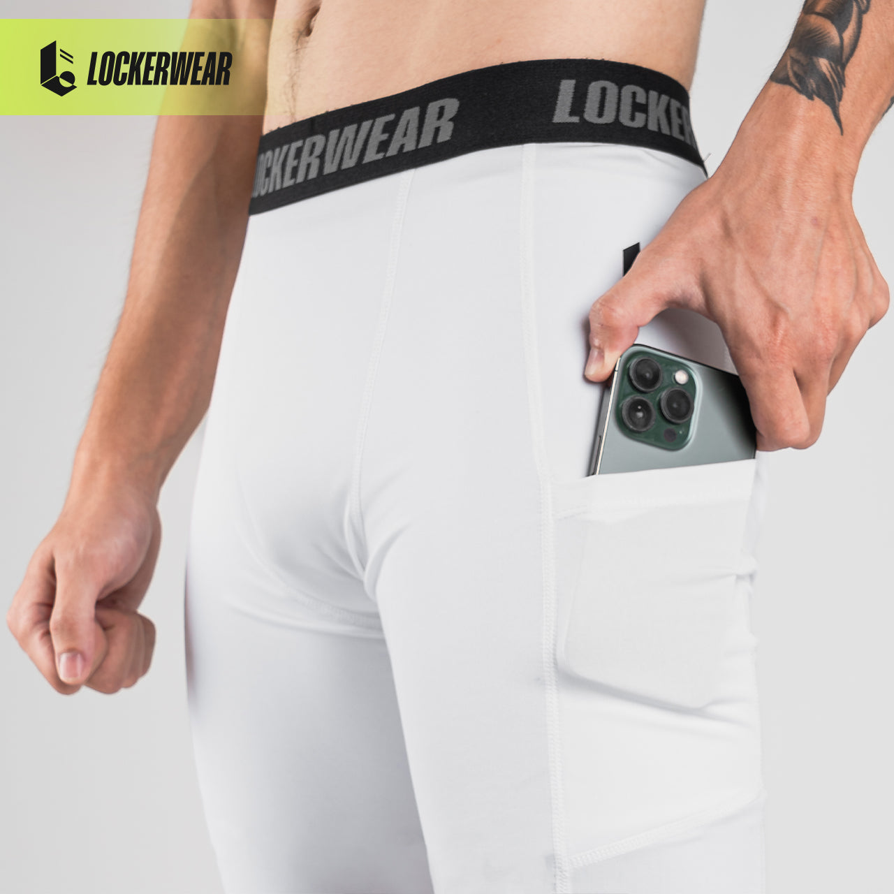 Ultrastretch Short Legging With Pocket - Monochrome