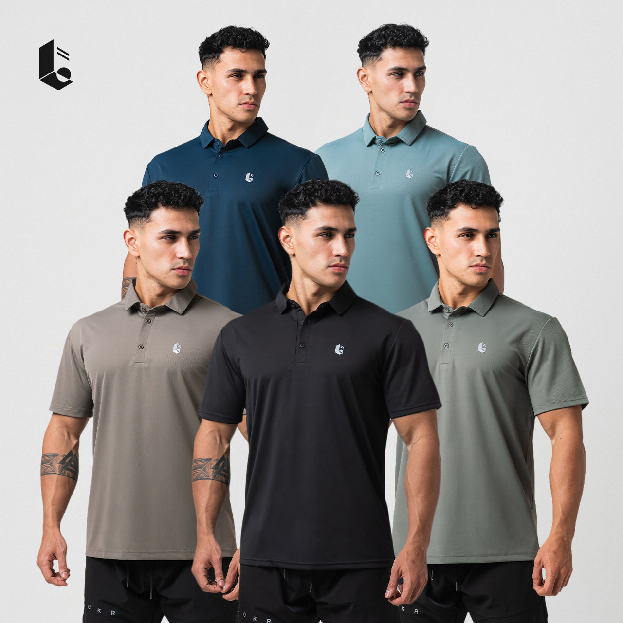 Struct-Flex Polo Short Sleeve - Jet Black/Ash Grey/Mocha Sand/Midnight Blue/Slate Teal