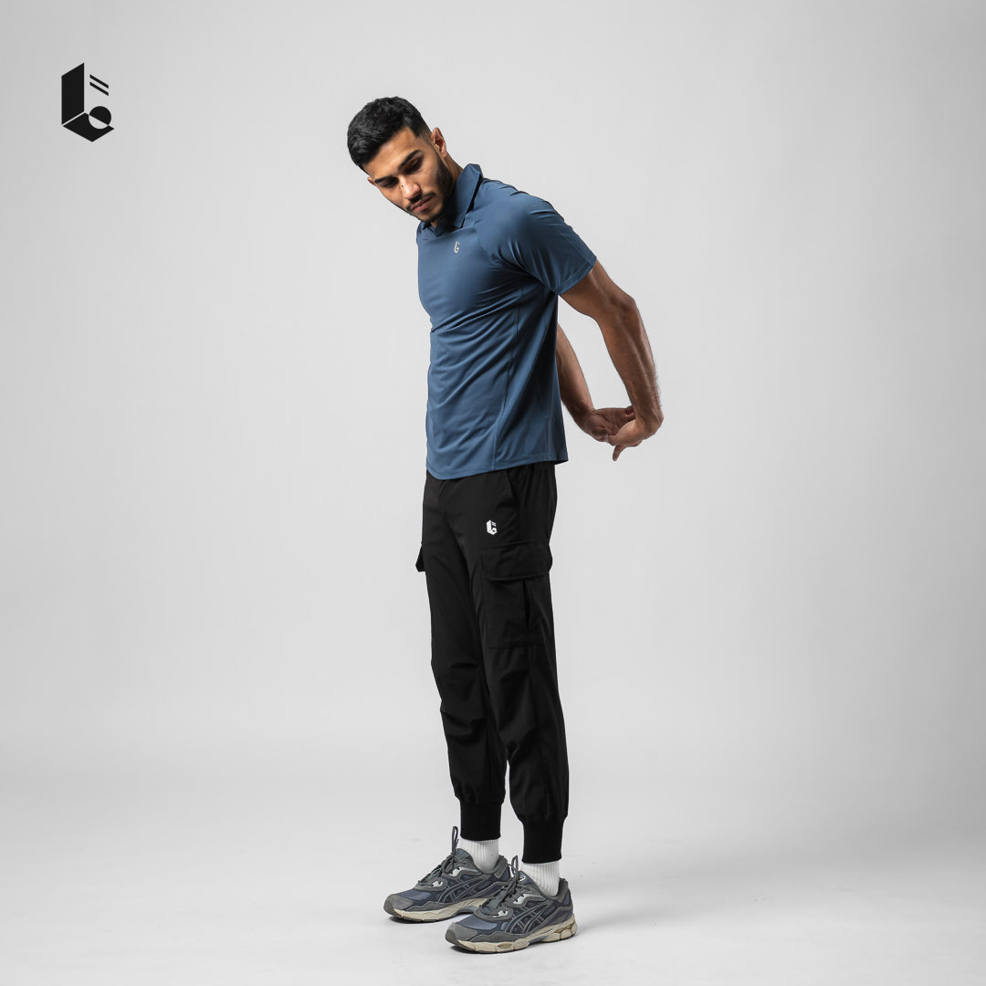 Essential Performance Polo Shirt - Black/Dark Grey/Steel Blue/Army