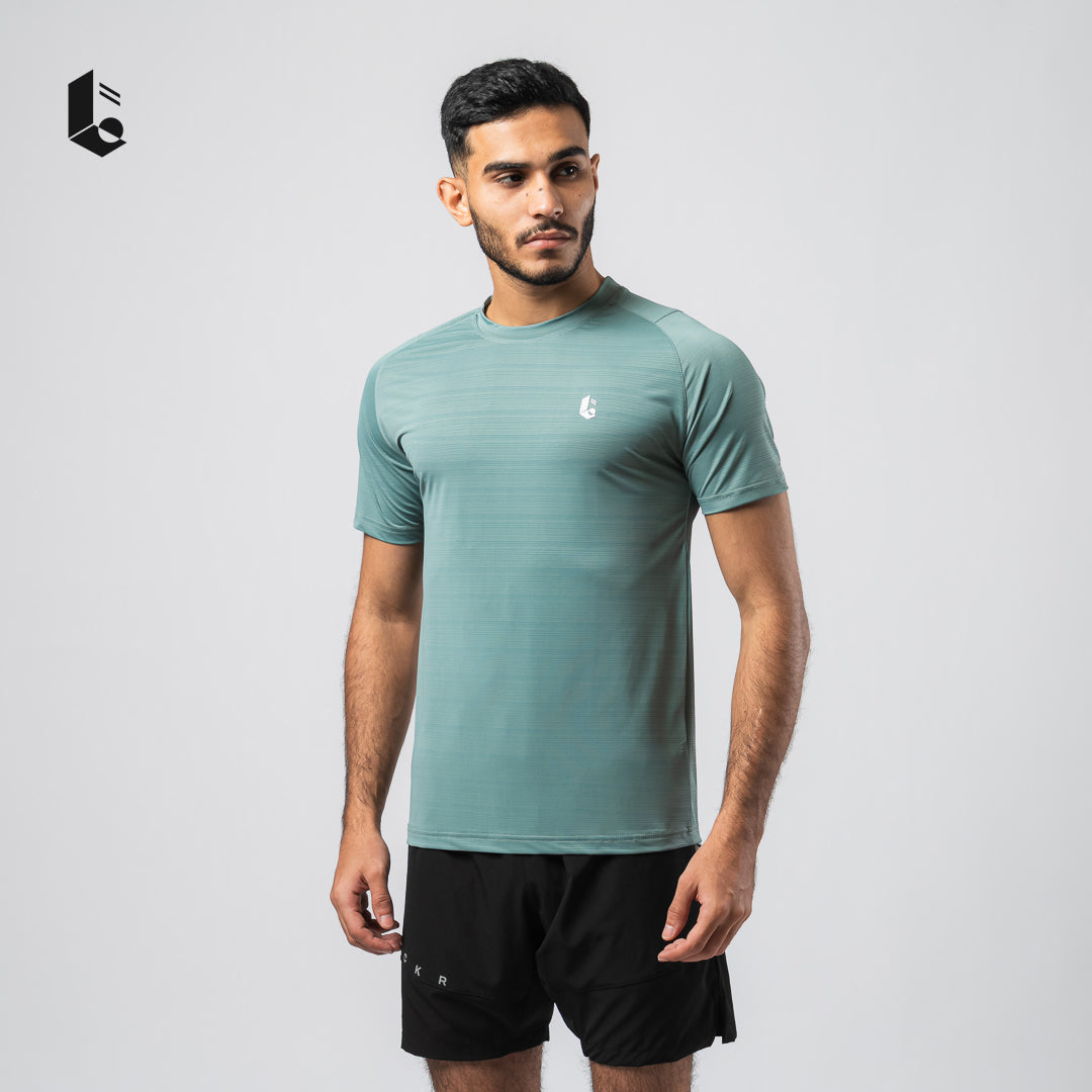 VeloStripe Short Sleeve Tee - Charcoal Grey/Burgundy/Slate Teal/Mocha Sand/Ivory