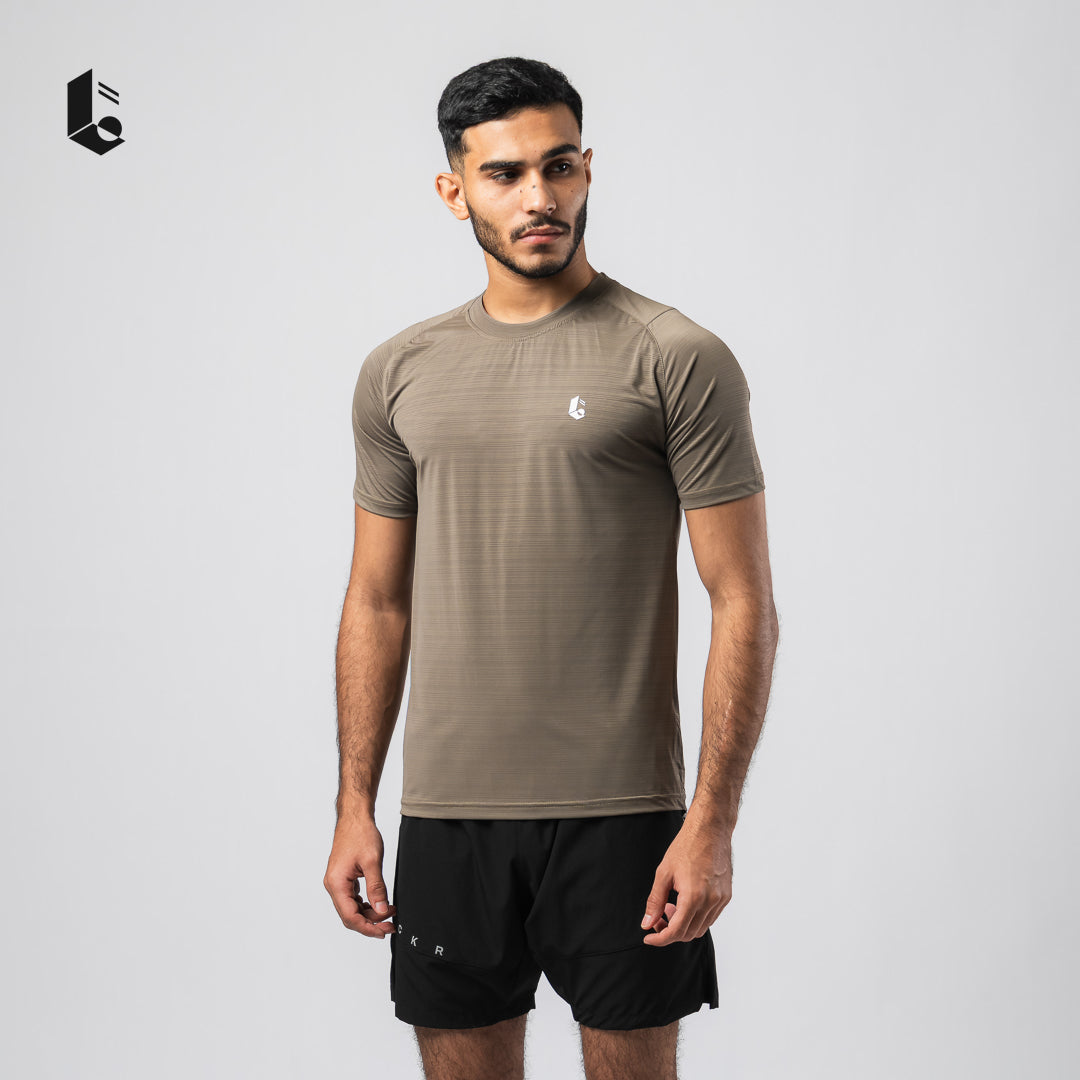 VeloStripe Short Sleeve Tee - Charcoal Grey/Burgundy/Slate Teal/Mocha Sand/Ivory