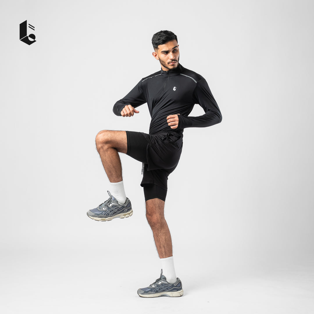 CoreLite 2-In-1 Shorts - Jet Black/Navy Blue/Ash Grey