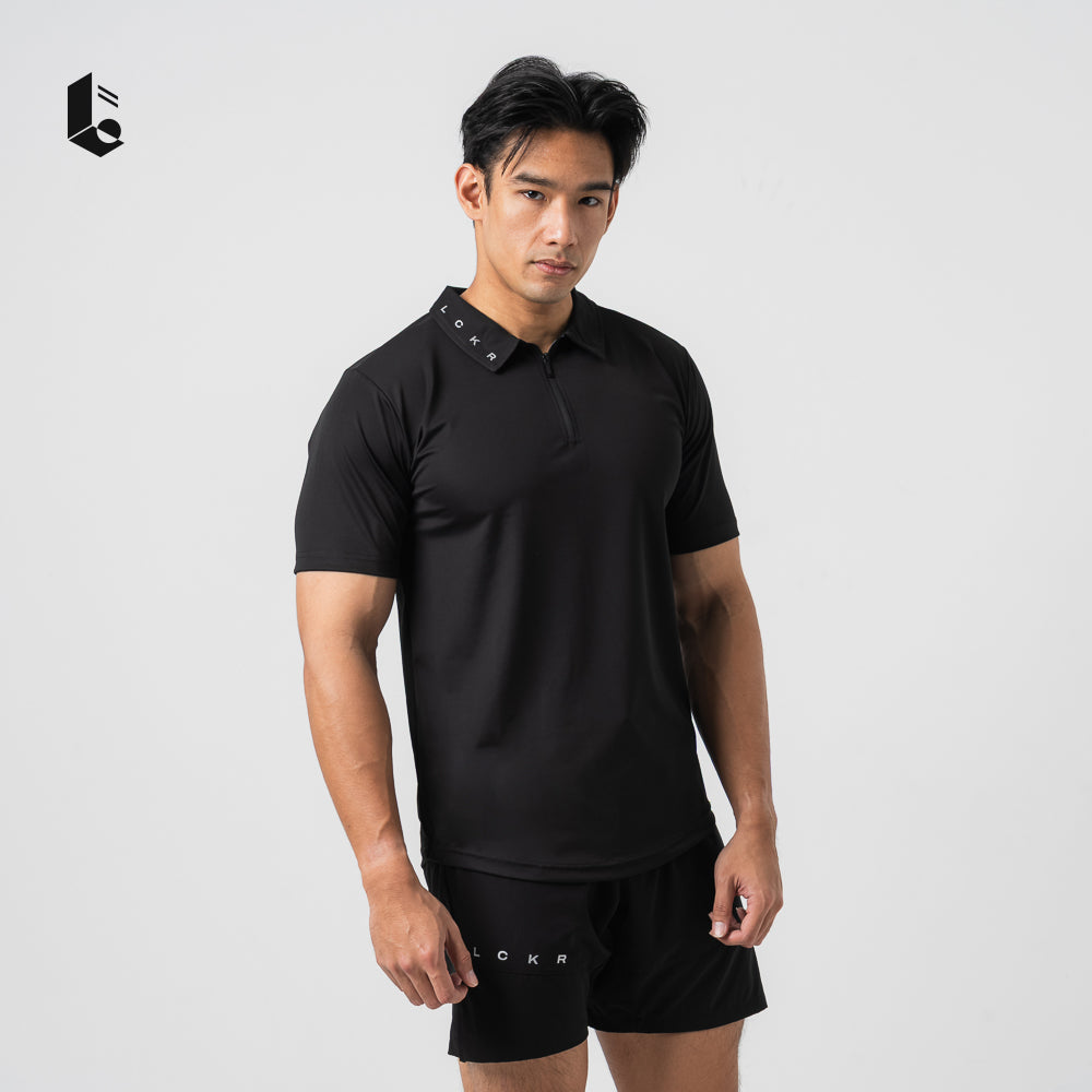 Zip-Line Performance Polo - Jet Black/Ash Grey/Mocha Sand/Midnight Blue/Slate Teal