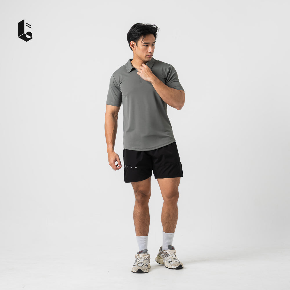 Zip-Line Performance Polo - Jet Black/Ash Grey/Mocha Sand/Midnight Blue/Slate Teal