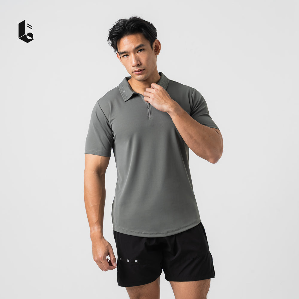 Zip-Line Performance Polo - Jet Black/Ash Grey/Mocha Sand/Midnight Blue/Slate Teal