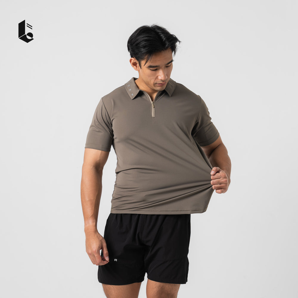 Zip-Line Performance Polo - Jet Black/Ash Grey/Mocha Sand/Midnight Blue/Slate Teal