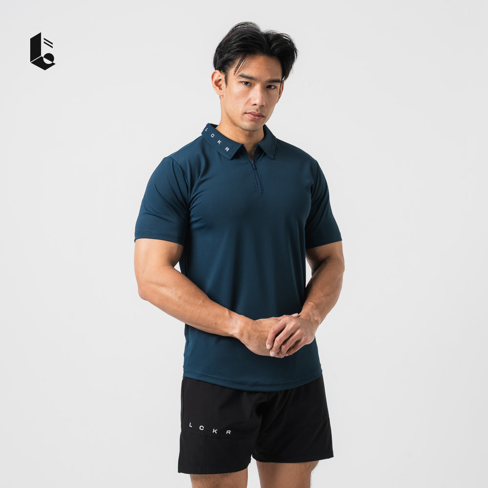 Zip-Line Performance Polo - Jet Black/Ash Grey/Mocha Sand/Midnight Blue/Slate Teal