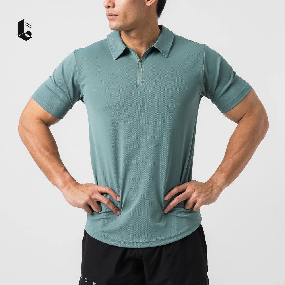 Zip-Line Performance Polo - Jet Black/Ash Grey/Mocha Sand/Midnight Blue/Slate Teal
