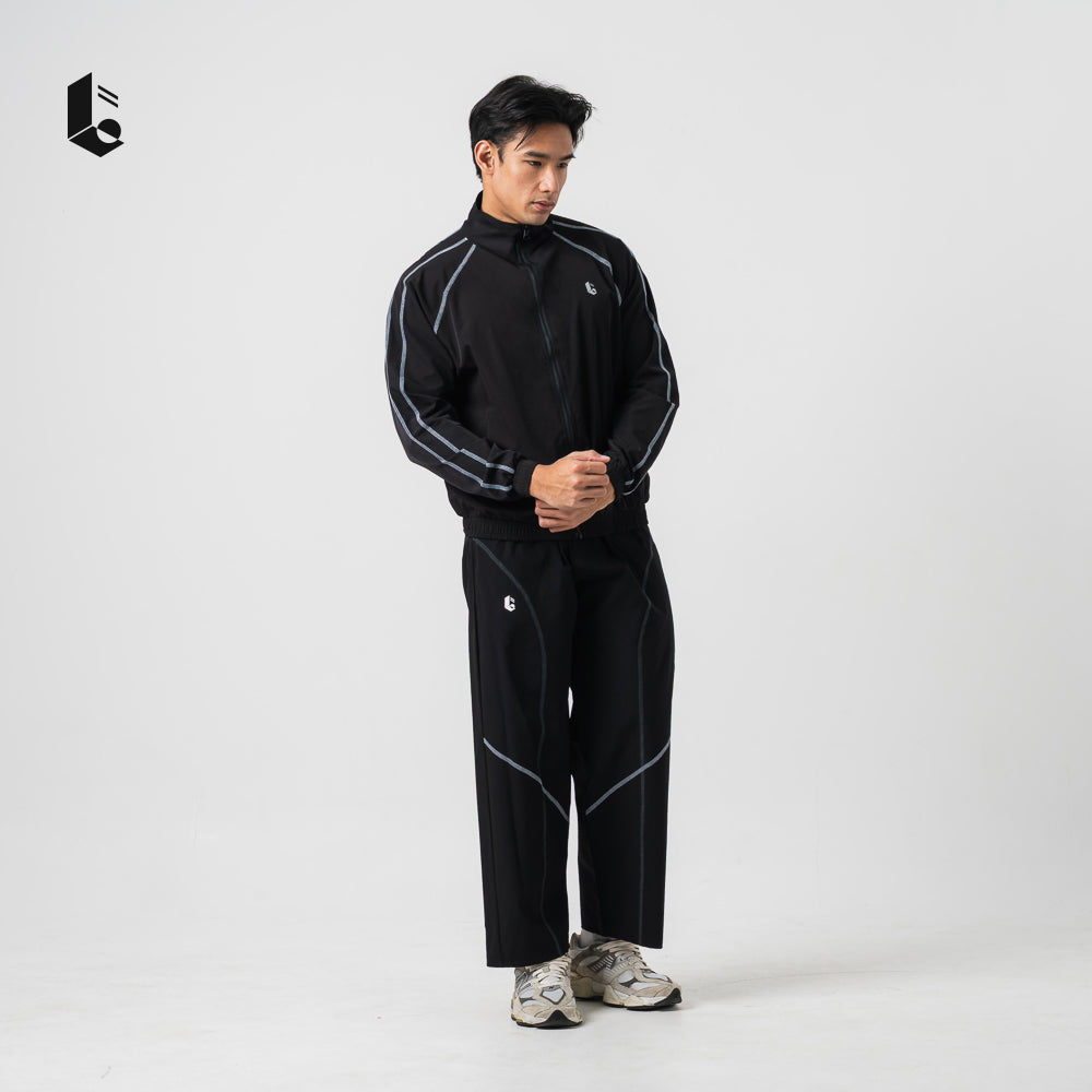 UrbanSeam Performance Loose Jacket - Jet Black/Navy Blue/Charcoal Grey