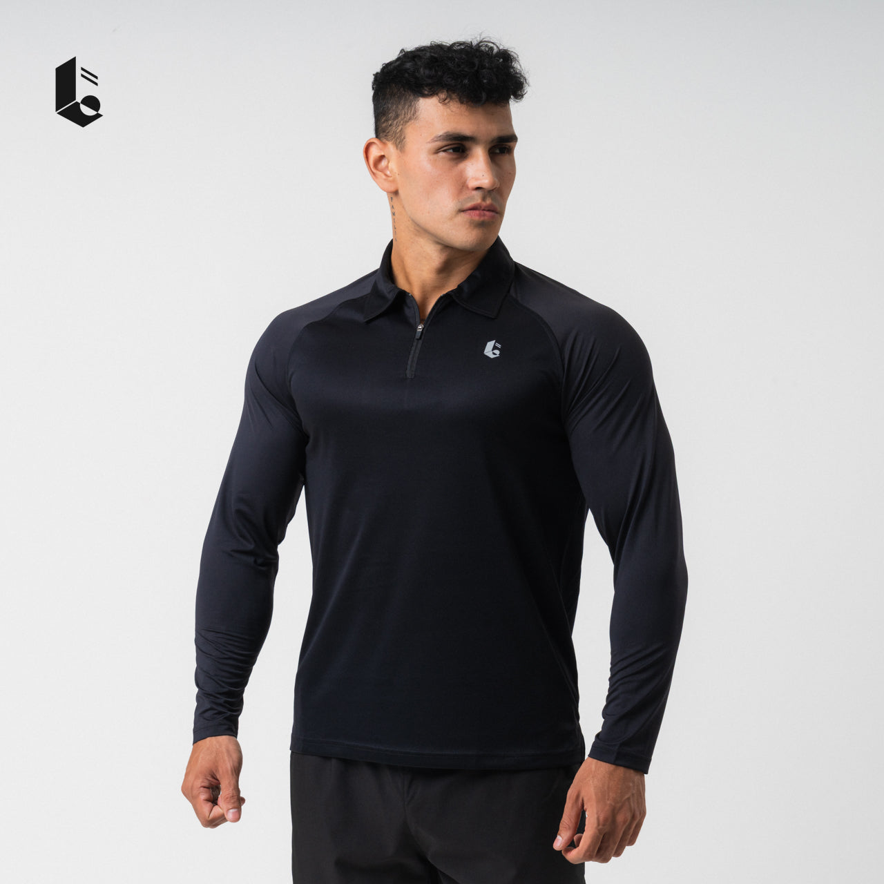 AeroLite Performance Polo Zipper Long Sleeve - Black/White/Light Grey/Dark Grey/Navy