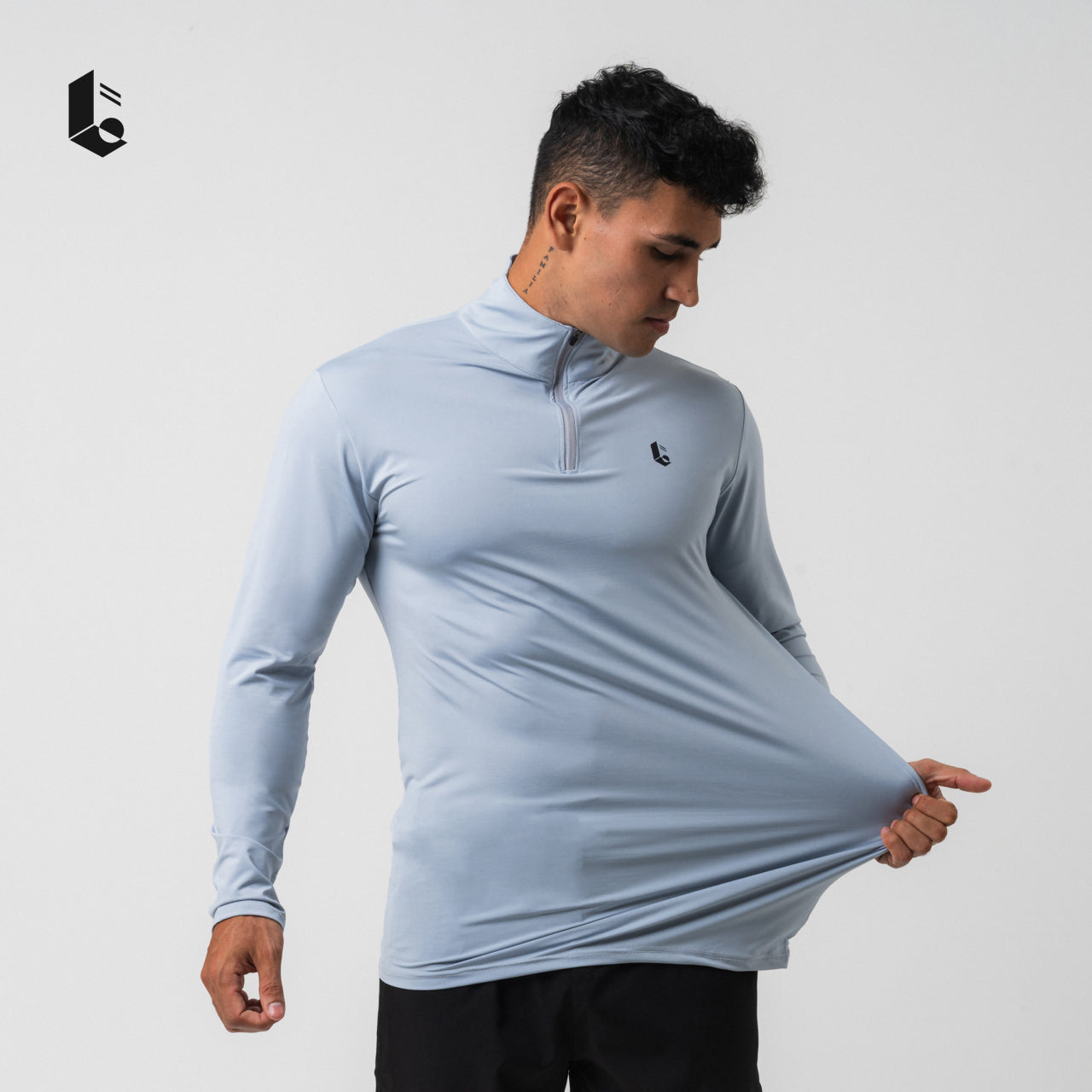 UltraStretch Polo Zipper Long Sleeve - Black/White/Light Grey/Dark Grey/Navy