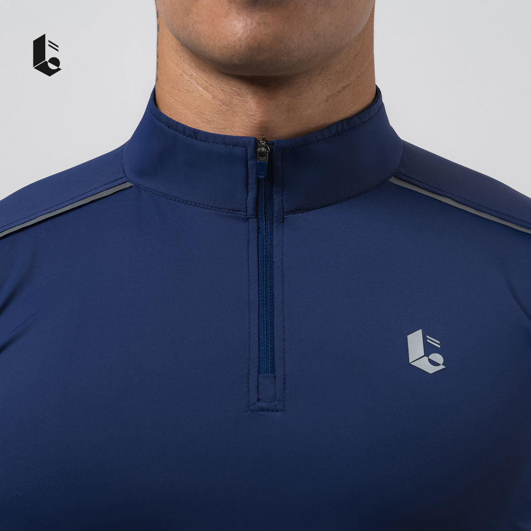 CoolSkin Quarter-Zip Long Sleeve - Black/Broken White/Dark Grey/Navy