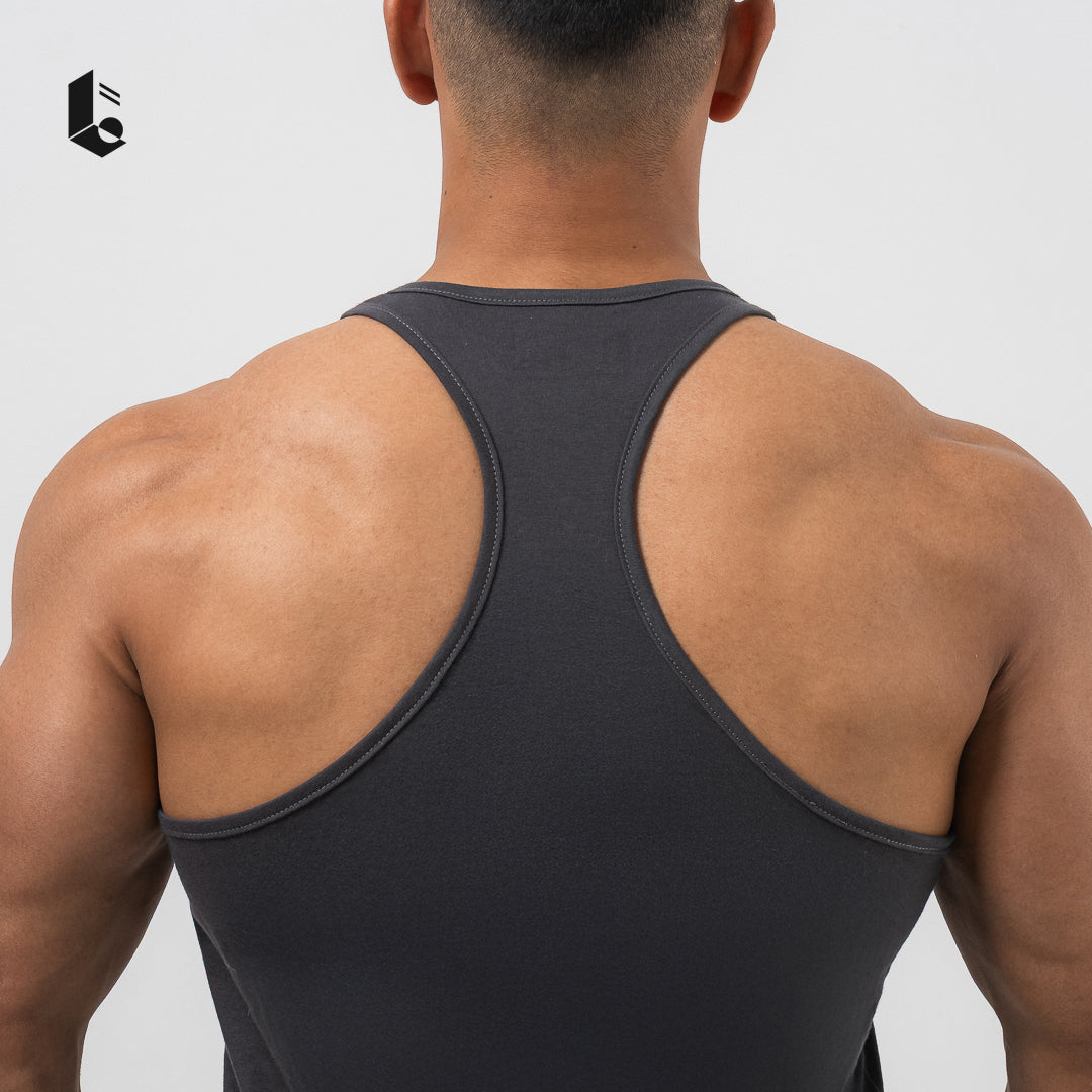 IronCut Stringer Tank - Black/White/Dark Grey/Light Grey