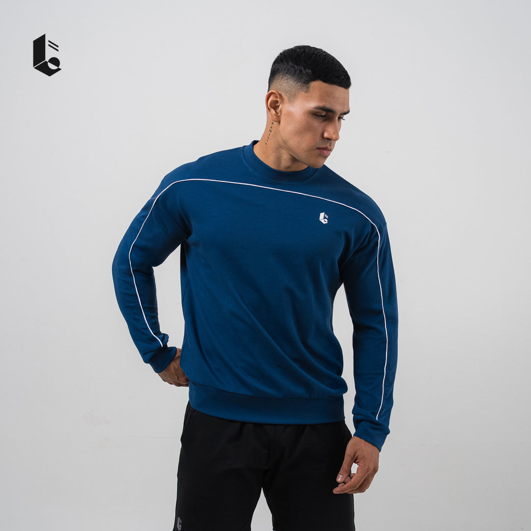 StreetLine Long Sleeve Crewneck - Black/White/Dark Blue/Brown