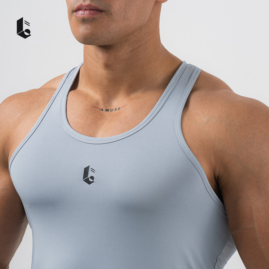 MuscleFlex Stringer Tank - Black/Light Grey